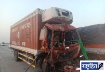 नादुरुस्त वाहनाला कंटेनरची धडक! वाहन चालकाचा कॅबीनमध्ये दबून जागीच मृत्यू