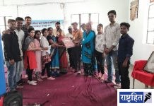 पवनार गांवचा समाजकार्य विद्याथ्यानी घेतला निरोप