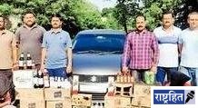 कारसह 5.80 लाखांचा विदेशी दारूसाठा जप्त! वर्धा स्थानिक गुन्हे शाखेची कामगिरी