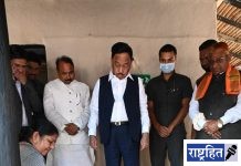 केंद्रीय मंत्री नारायण राणे व केंद्रीय राज्यमंत्री भानु प्रताप सिंग वर्मा यांची सेवाग्राम आश्रमला भेट