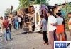 नागपूर-हैदराबाद महामार्गावर भरधाव ट्रॅव्हल्स पलटली; एकाचा जागीच मृत्यू, आठ जण जखमी