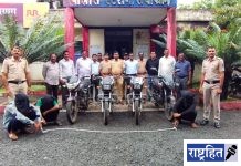 चोरीतील चार दुचाकी जप्त! सेवाग्राम पोलिसांची कारवाई