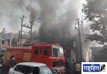 वर्ध्यात टायर गोदामाला आग ; साहित्य जळून खाक : लाखो रुपयाचे नुकसान