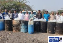 सेवाग्राम पोलिसांची मांडवगड बेड्यावर धाड! लाखो रुपयांचा दारुसाठा नष्ट