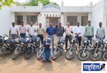 मोटारसायकल चोरी करणारा सराईत गुन्हेगार स्थानिक गुन्हे शाखेच्या जाळ्यात ; १३ मोटारसायकलींसह ६.०५ लाखांचा माल जप्त