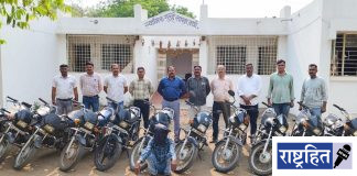 मोटारसायकल चोरी करणारा सराईत गुन्हेगार स्थानिक गुन्हे शाखेच्या जाळ्यात ; १३ मोटारसायकलींसह ६.०५ लाखांचा माल जप्त