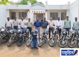 मोटारसायकल चोरी करणारा सराईत गुन्हेगार स्थानिक गुन्हे शाखेच्या जाळ्यात ; १३ मोटारसायकलींसह ६.०५ लाखांचा माल जप्त