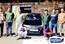 कारमधून एमडीसोबत गांजाची वाहतूक ! अट्टल गुन्हेगारांना ठोकल्या बेड्या ; स्थानिक गुन्हे शाखेने पिपरी मार्गावरील जुनापाणी चौरस्त्यावर केली कारवाई