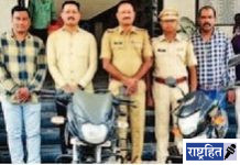 चोरलेल्या दोन दुचाकी लपवून ठेवल्या झुडपात ! चोरट्यास बेड्या : शहर पोलिसांची कारवाई
