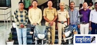 चोरलेल्या दोन दुचाकी लपवून ठेवल्या झुडपात ! चोरट्यास बेड्या : शहर पोलिसांची कारवाई