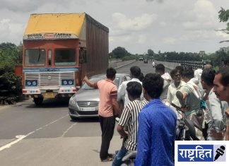 ट्रकच्या धडकेत व्यक्ती गंभीर जखमी ; पवनार उड्डाणपुलाजवळील घटना ; रस्ता ओलांडताना घडला अपघात