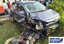 सावंगी जवळील मारुती मंदिराजवळ कार-दुचाकीची भीषण धडक ; दुचाकीस्वार गंभीर, आणखी एक जखमी