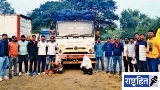 ट्रकमधून गोवंश वाहतूक ; १४ जनावरांची केली सुटका