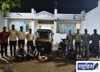 शेती साहित्य चोरणारी टोळी जाळ्यात ! चार महिलांसह तीन पुरूषांना घेतले ताब्यात