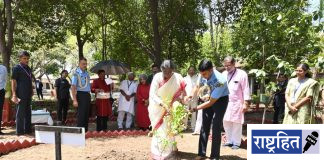 सेवाग्रामात राष्ट्रपतींचे आगमन ; बापूंच्या स्मृतींना अभिवादन ! बापुकुटीत प्रार्थना, बेल वृक्षाचे रोपण