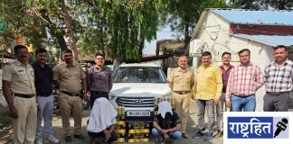 हिंगणघाट पोलिसांची मोठी कारवाई : 10.72 लाखांचा अवैध दारू साठा जप्त