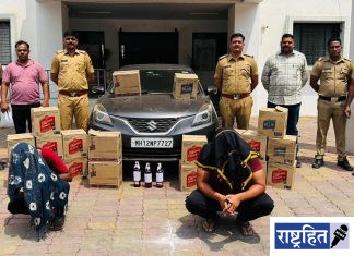 अवैध विदेशी दारू वाहतूक करणारे दोघे जेरबंद ; ७ लाखांहून अधिक मुद्देमाल जप्त