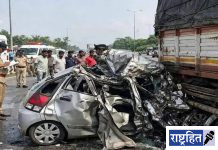 देवदर्शनावरून परतताना काळाचा घाला ; हैदराबाद ORR वर भीषण अपघात, 3 चिमुकल्यांसह 6 जणांचा मृत्यू