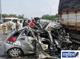 देवदर्शनावरून परतताना काळाचा घाला ; हैदराबाद ORR वर भीषण अपघात, 3 चिमुकल्यांसह 6 जणांचा मृत्यू