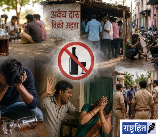 अवैध दारू धंद्यांनी घेतला विक्राळ आकार ; ग्रामीण ते शहरी भागापर्यंत अवैध दारू धंद्यांचे जाळे ; व्यसनाच्या विळख्यात अडकत चालली युवकांची पिढी