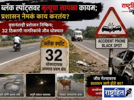ब्लॅक स्पॉट्सवर मृत्यूचा सापळा कायम ! प्रशासन नेमकं काय करतंय? वृत्तानंतरही प्रशासन निष्क्रिय ; ३२ ठिकाणी नागरिकांचे जीव धोक्यात