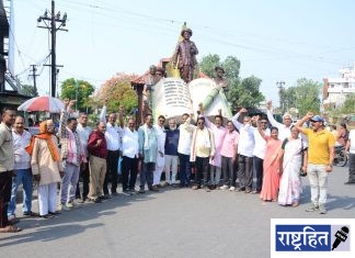 महात्मा फुले चित्ररथाचे वर्धा शहरात भव्य स्वागत